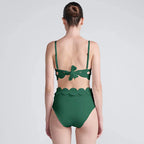 Yeşil Lazer Kesim Dairesel Bikini Takımı