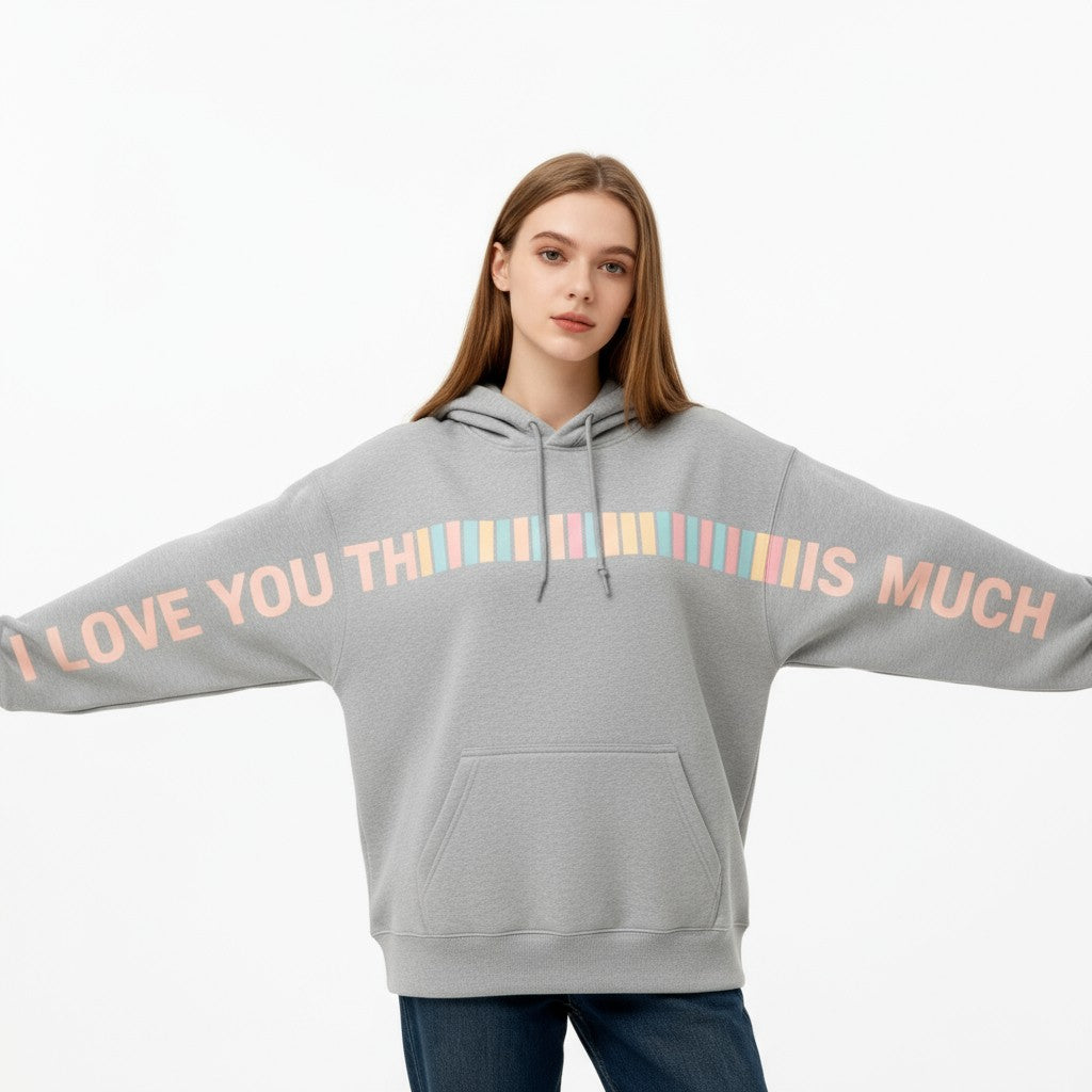 Unisex Gizli Mesajlı Hoodie